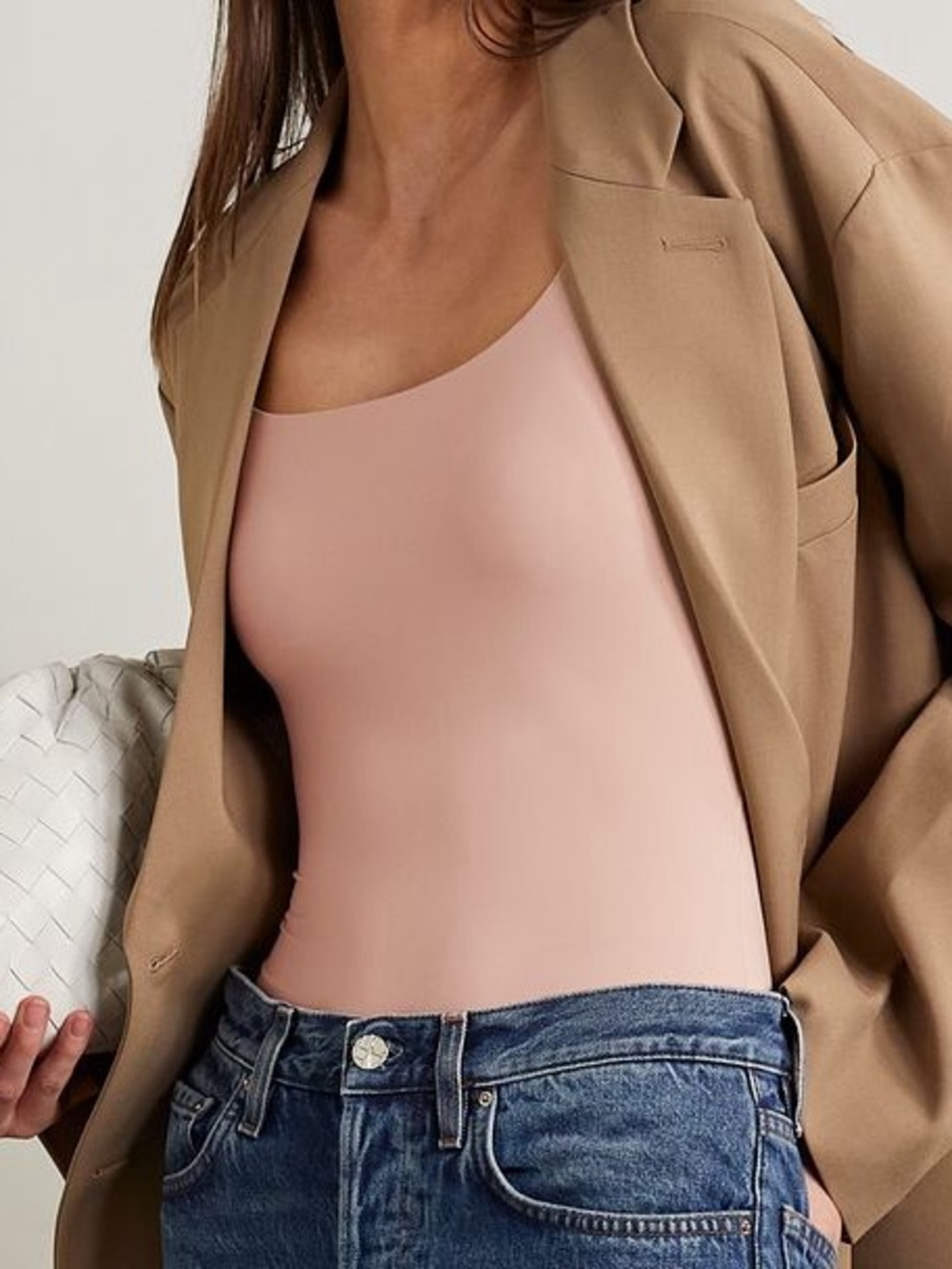 SKIMS Fits Everybody Square Neck Bodysuit - Mica